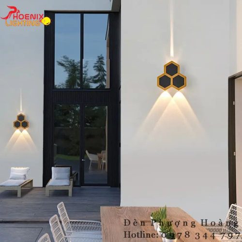 Đèn tường tổ ong VNT-6014 chống nước trang trí