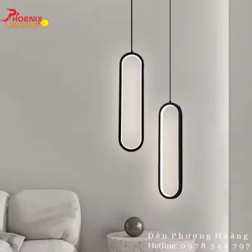 Đèn thả đầu giường hình Oval Led ánh sáng vàng PHT219