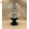 Đèn Cầu Tròn Có Tháp Lắp Cột Cổng Sân Vườn Vỏ Nhựa Trong Suốt D200