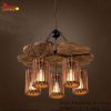 Đèn Chùm Gỗ Cánh Hoa Mộc Trang Trí Phong Cách Retro PHDC20