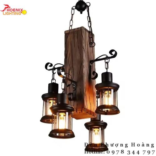 Đèn Chùm Trang Trí Nhà Hàng Quán Cà Phê Phong Cách Retro PHDC69