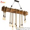 Đèn Decor Chùm Gỗ Cuốn Dây Thừng Trang Trí Quầy Bar Bàn Ăn PHDC44