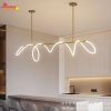 Đèn Thả Bàn Ăn LED Ống Tròn Uốn Lượn Trang Trí Phòng Bếp Đảo Bar