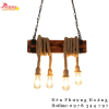 Đèn Thả Chùm Gỗ Dây Thừng Phong Cách Retro PHTC06
