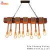 Đèn Thả Chùm Gỗ Dây Thừng Phong Cách Retro PHTC07