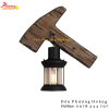 Đèn tường gỗ hình cái búa gỗ trang trí phong cách Retro mã PHTU37