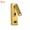 Đèn Chiếu Rọi Đầu Giường Xi Vàng Có Cổng Sạc USB Mã V-947