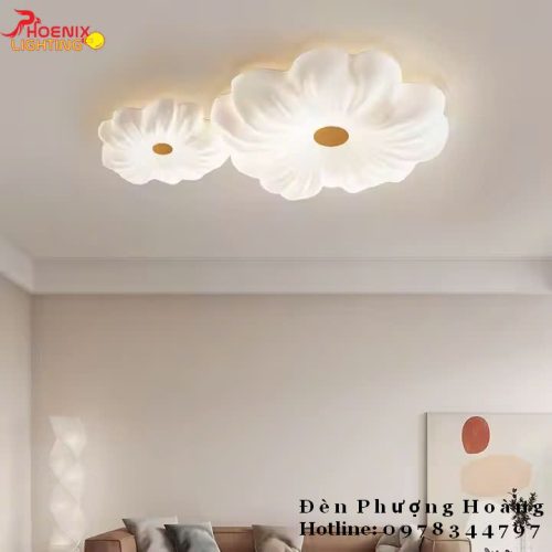 Đèn Ốp Trần Bông Hoa LED Trang Trí Phòng Khách PHC701