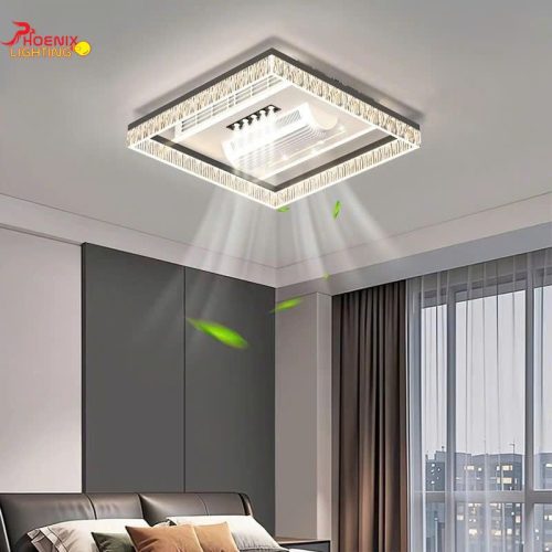 Đèn Quạt Áp Trần Ốp Trần Phòng Ngủ Hiện Đại PHQO864