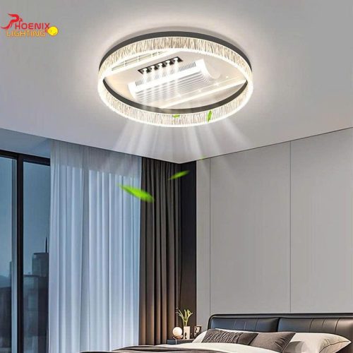 Đèn Quạt Áp Trần Ốp Trần Phòng Ngủ Hiện Đại PHQO865