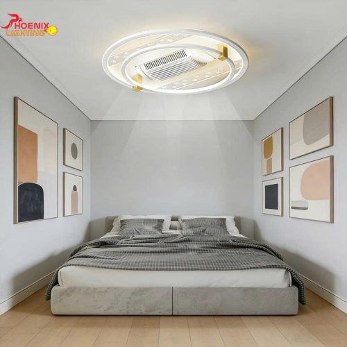 Đèn Quạt Trần Ốp Phòng Ngủ Hiện Đại PHQO468T
