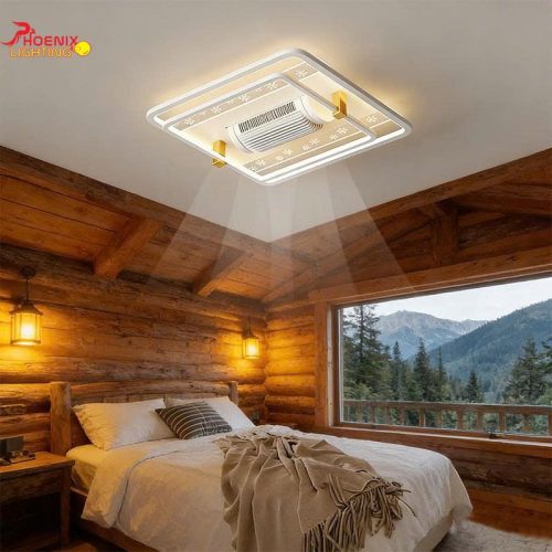 Đèn Quạt Trần Ốp Phòng Ngủ Hiện Đại PHQO468V