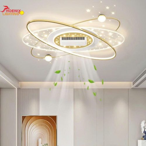 Quạt Trần Không Cánh Tích Hợp Đèn Trang Trí Phòng Khách PHQO861