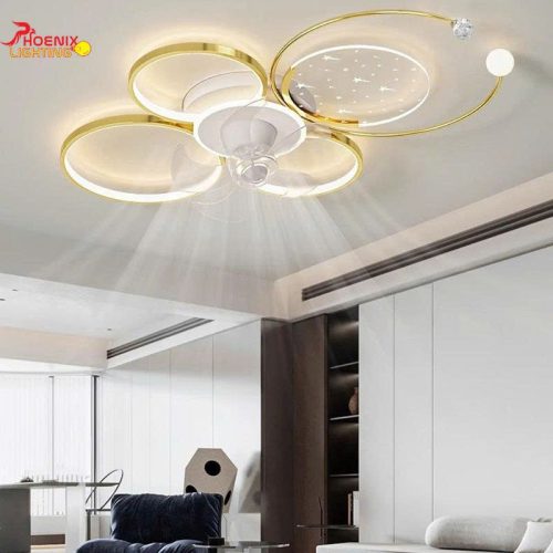 Quạt Trần Ốp Phòng Khách Tích Hợp Đèn Trang Trí PHQO686