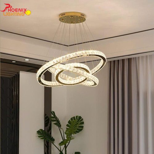Đèn Thả Pha Lê 3 Vòng Trang Trí Phòng Khách PHT518