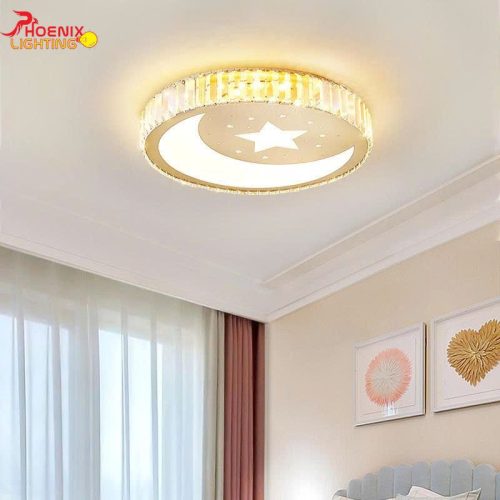 Đèn Áp Trần: Mẫu đèn ốp trần phòng ngủ mặt trăng PHO8666