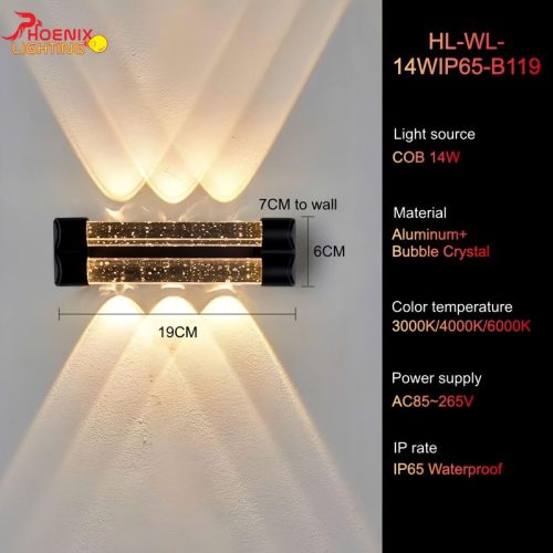 Đèn hắt tường pha lê sang trọng MS19